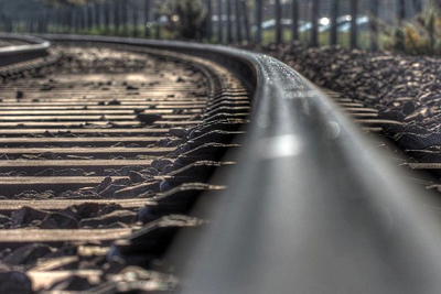 stock footage of train tracks, with thanks to the unknown photographer.